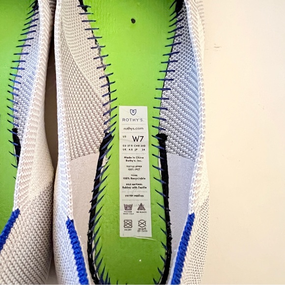 ✨RARE✨ ROTHY’S Round Toe Flats in Sea Glass Grey - Picture 7 of 9